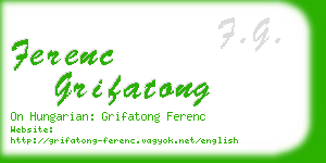 ferenc grifatong business card